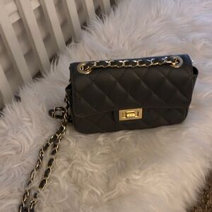 Lavorazione Artigianale Made in Italy Grey Quilted handbag/Crossbody